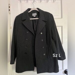 Bass Charcoal Double-Breasted Coat